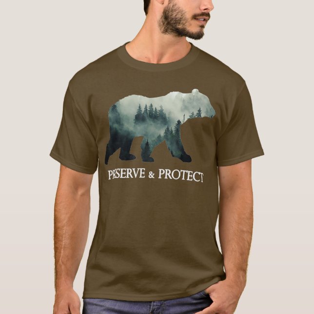 Bear Protect  Preserve Climate Change Gift T-Shirt (Front)