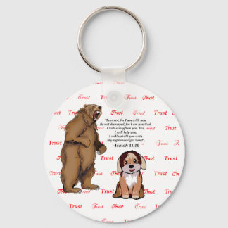 Bear Puppy - Trust - #5 - Faith Red.png Key Ring