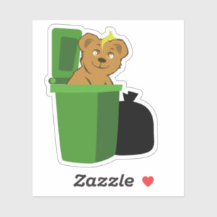 Bear Raiding the Trash Bin