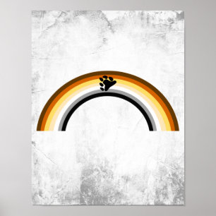 Bear Rainbow Poster