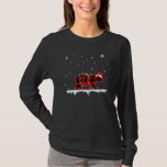 Bear Red Plaid Santa Christmas Light Xmas Matching T-Shirt<br><div class="desc">Bear Red Plaid Santa Christmas Light Xmas Matching Pajama</div>