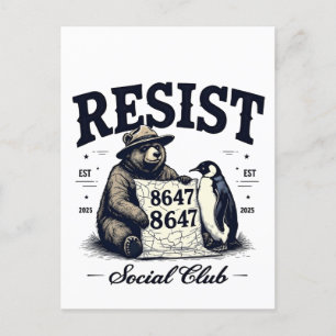 Bear Resist Protect National Park Anti Trump 8647 Holiday Postcard