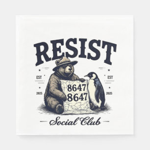 Bear Resist Protect National Park Anti Trump 8647 Napkin