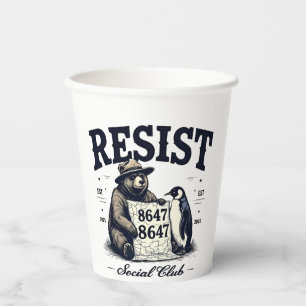Bear Resist Protect National Park Anti Trump 8647 Paper Cups