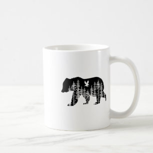 Bear Retro Forest Trees Outdoors Wildlife Camping Coffee Mug
