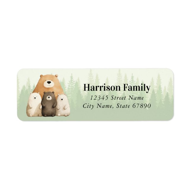 Bear Return Address Labels (Front)