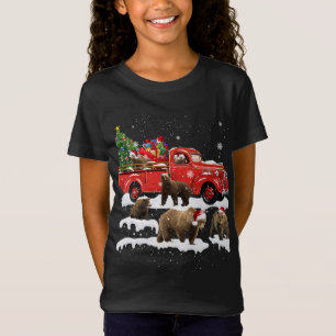 Bear Riding Red Truck Merry Christmas X-mas Ugly G T-Shirt