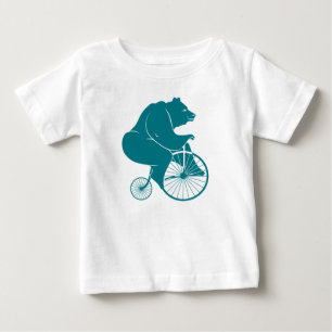 Bear Riding Vintage Bike Romper Baby T-Shirt