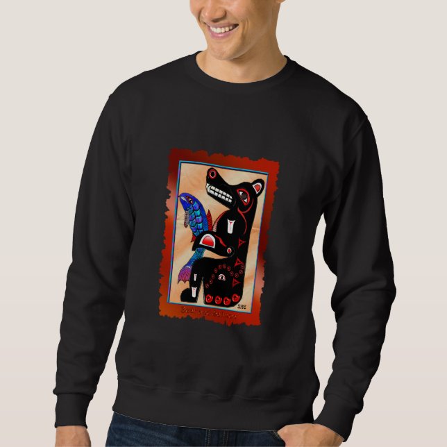 BEAR &  SALMON Haida-style Sweatshirt (Front)