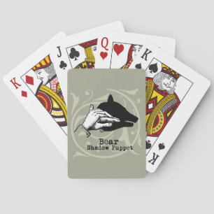 Bear Shadow Puppet Hand Vintage Playing Cards