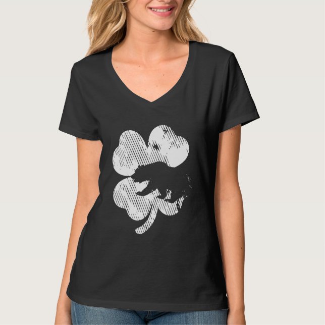 Bear Shamrock St Patrick's Day Irish Clover Saint  T-Shirt (Front)