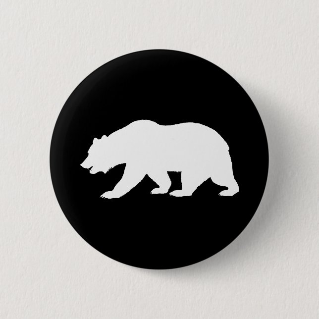 Bear Shape 6 Cm Round Badge (Front)