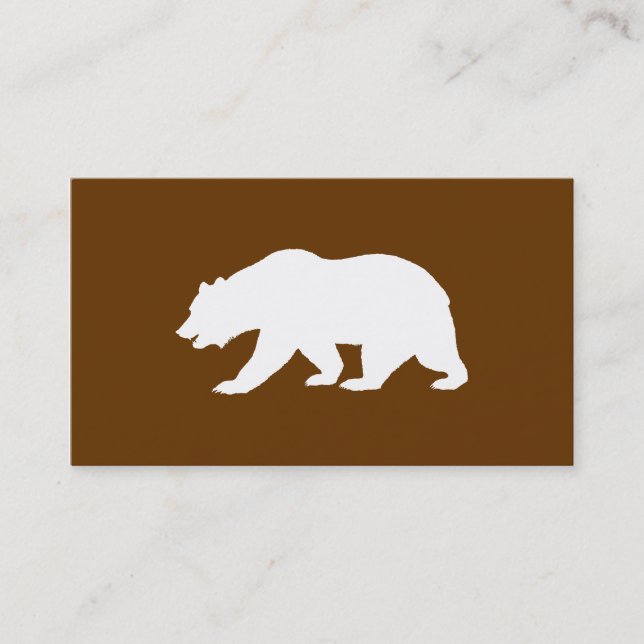Bear Shape Business Card (Front)