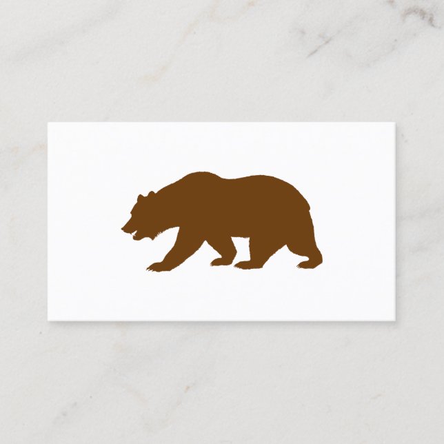 Bear Shape Business Card (Front)