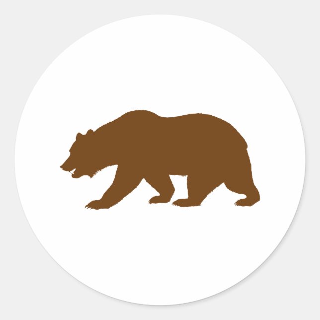 Bear Shape Classic Round Sticker (Front)