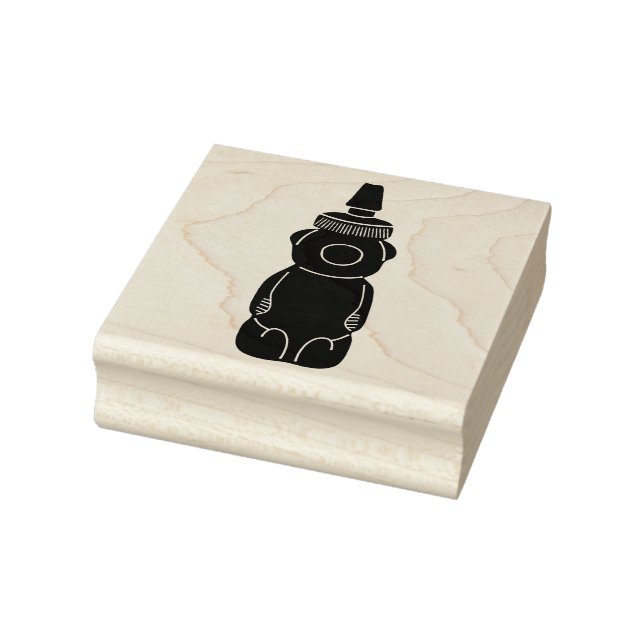 Bear Shaped Honey Squeeze Bottle Beekepers Rubber Stamp (Stamp)