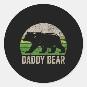 Bear Shirt Dad Bear T Shirt Men Fathers Day Daddy Classic Round Sticker