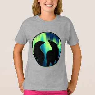 Bear Shirt Northern Lights Organic Girl's T-shirt