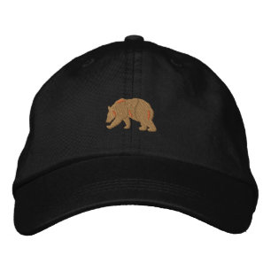 Bear Silhouette Embroidered Hat