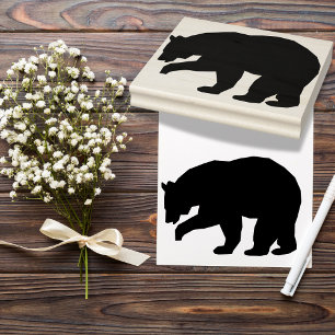 Bear Silhouette Rubber Stamp