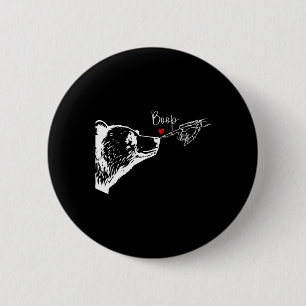 Bear Skeleton Boop Bear Funny Halloween Girl Men W 6 Cm Round Badge