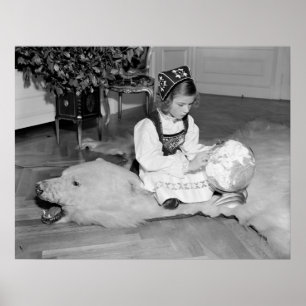 Bear Skin Rug, 1938 Poster