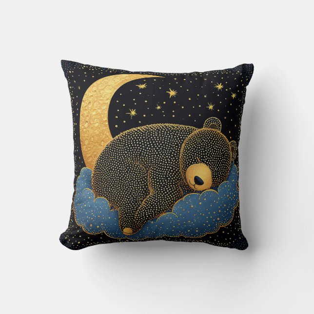 Bear sleeping on a cloud cushion (Front)