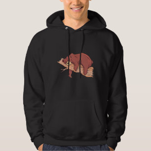 Bear sleeping wild animals hoodie