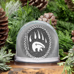 Bear Snow Globe Custom Native Bear Claw Snow Globe
