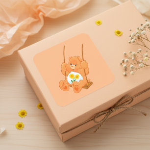 Bear Square Sticker