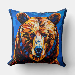 Bear Stained Glass Cushion