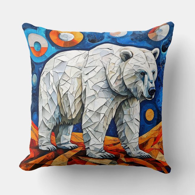 Bear Stained Glass Cushion (Front)