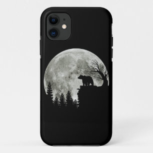 Bear Stand On Mountain Spooky Halloween Moon Case-Mate iPhone Case