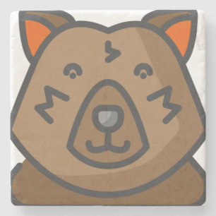 bear stone coaster