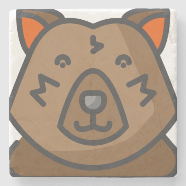 bear stone coaster (Front)