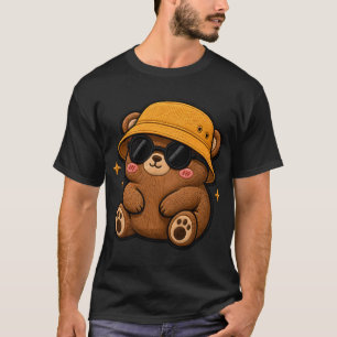 Bear Streetwear Embroidery Patch Cute Kawaii T-Shirt