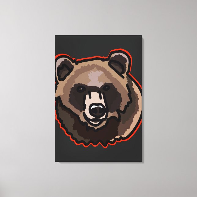 Bear Strength Canvas Print (Front)