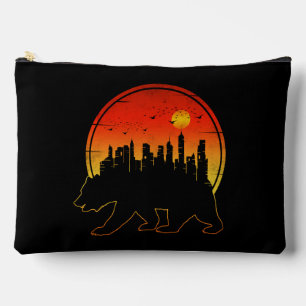 Bear Sunset City Accessory Pouch