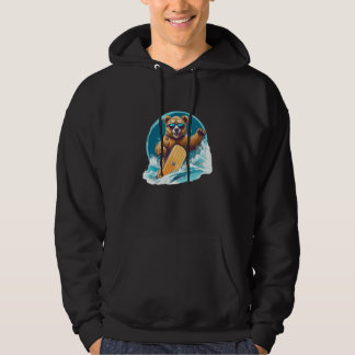 Bear Surfing A Wave Bear Surfing Surf Hoodie