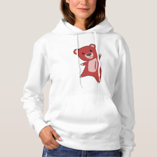 Bear Teddy Bear Little Bear Red Funny Animals For Hoodie