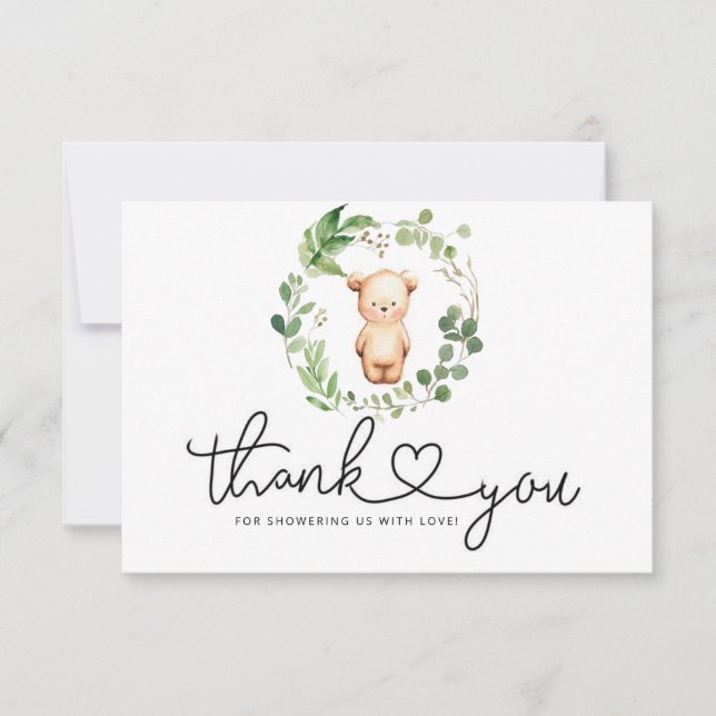 Bear thank you card (Front)