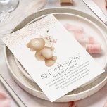 Bear & The Bee Baby Shower Invitation<br><div class="desc">Organising a baby shower and looking for a baby shower invitation, these gender neutral baby shower invitations will be the perfect addition to your planning. Featuring the saying 'WE CAN BEARLY WAIT!', an illustration of a watercolor bear holding pampas grass, peach delicate flowers, and a stylish invitation template which is...</div>