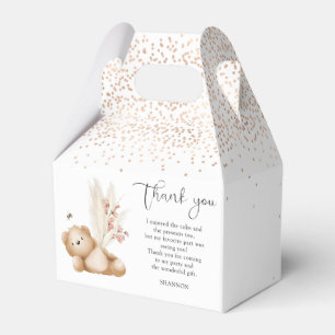 Bear & The Bee First Birthday Thank You Favour Box