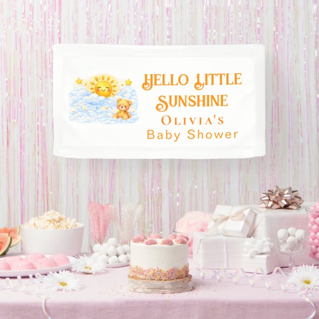 Bear theme baby shower party backdrops banner (Party)