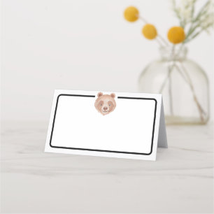 Bear Theme Birthday Party Place Card