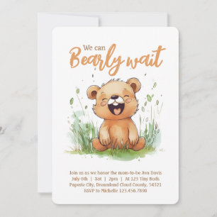 Bear Themed Baby Shower Invitation