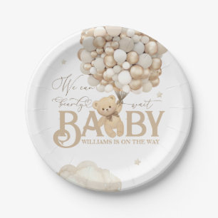 Bear Themed Gender Neutral Baby Shower Paper Plate