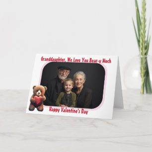 Bear Themed Valentine's Day Card For Granddaughter