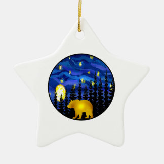 bear this night ceramic tree decoration