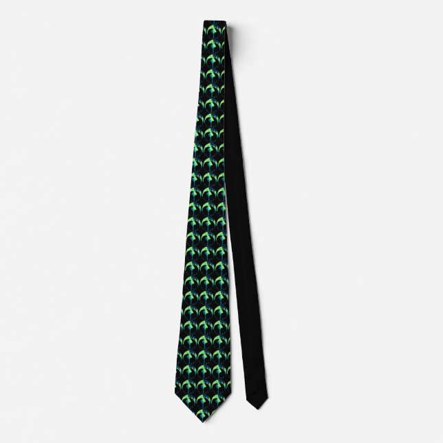 Bear Ties Native Art Aurora Tie Bear Necktie (Front)